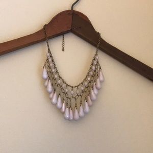 Palest pink collar necklace